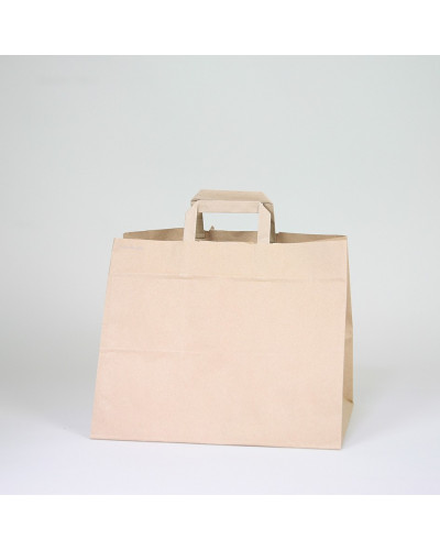 Brown kraft flat handles bag