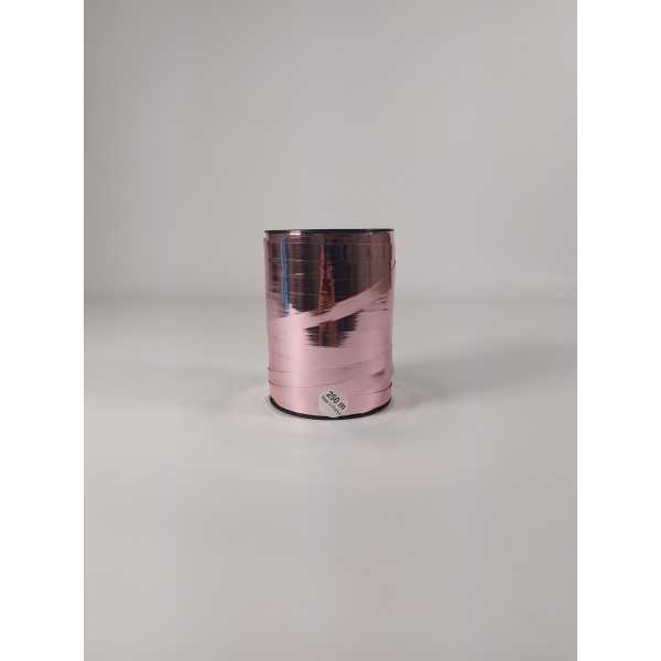 Glanzend metalen lint met een fijne textuur van 10 mm x 250 meter.
