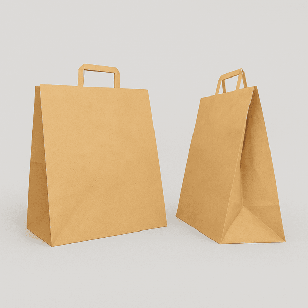 SAC PAPIER  POIGNÉE PLATE | 28x17x32